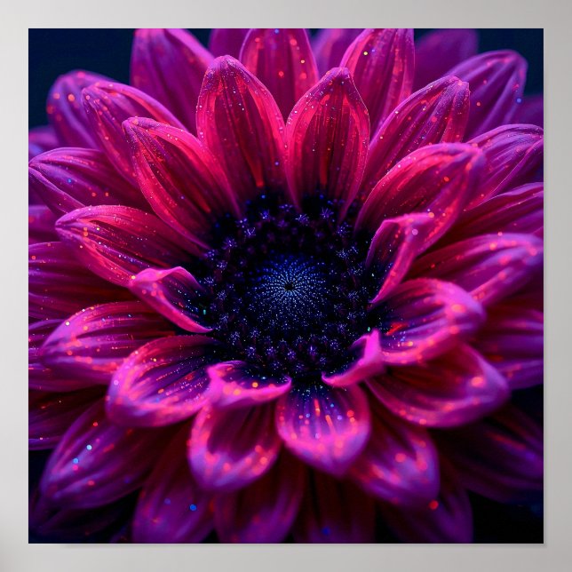 Macro Fuchsia Nebula Poster (Framsidan)