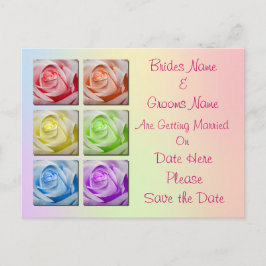 Macro Rainbow Ro Bröllop spara datum Meddelande Vykort