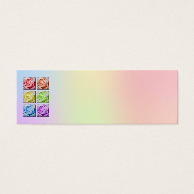 Macro Rainbow Ro Bröllop Ställe Namn Litet Visitkort (Framsidan)