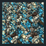 Macro Shapes Abstract Poster<br><div class="desc">Enjoy this abstract digital artwork featuring a collection of chaotic shapes with hues of blue,  beige and brown.</div>