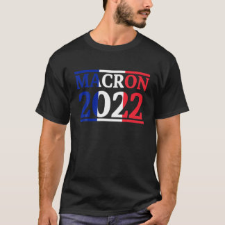 Macron 2022 Vintage Frankrike Flagga Macron för Pr T Shirt