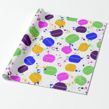 Macron Confetti Wrapping Papper
