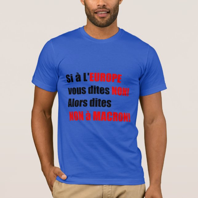 Macron = Europa = Mondialisering - Blue Manar Tee (Framsida)