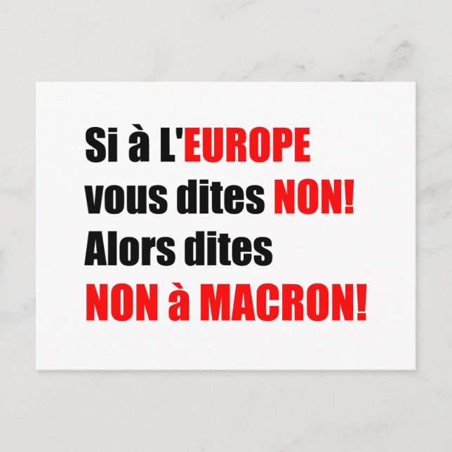 MACRON = Mondialization - Postcard Vykort (Framsida)