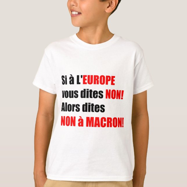 MACRON = Mondialization T-shirt blanc Enfant (Framsida)