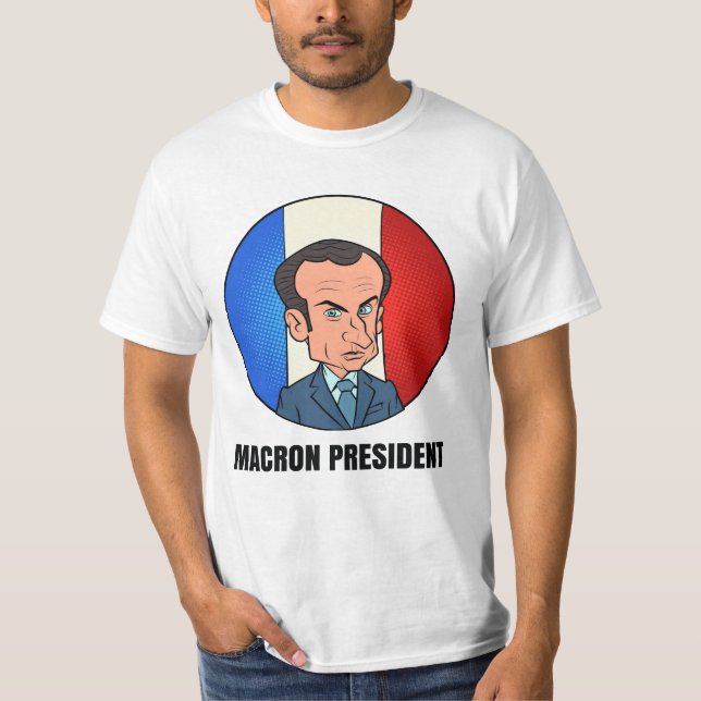 macron President T Shirt (Framsida)