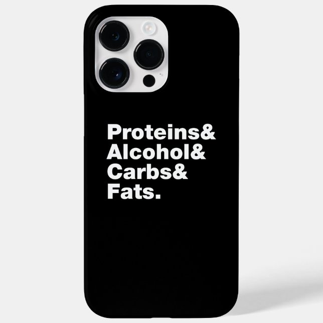 Macronutrients. Proteiner, alkohol och karboner oc (Baksida)