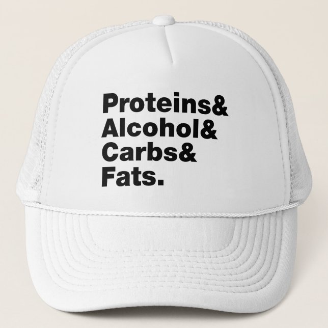 Macronutrients. Proteiner, alkohol och karboner oc Keps (Framsida)