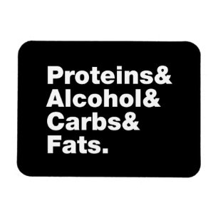Macronutrients. Proteiner, alkohol och karboner oc Magnet