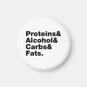 Macronutrients. Proteiner, alkohol och karboner oc Magnet