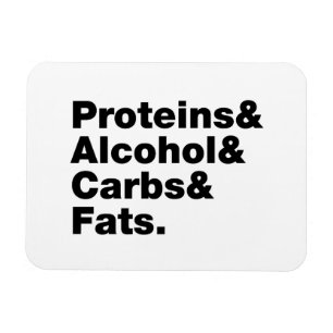 Macronutrients. Proteiner, alkohol och karboner oc Magnet