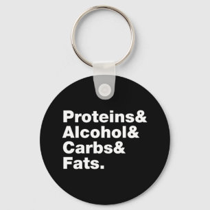 Macronutrients. Proteiner, alkohol och karboner oc Nyckelring