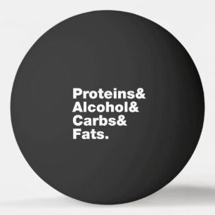 Macronutrients. Proteiner, alkohol och karboner oc Pingisboll