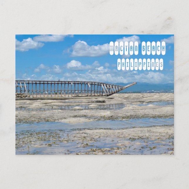 Mactan Beach i Cebu Filippinerna Vykort (Framsida)