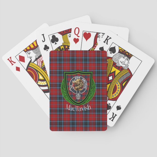 MacTavish Scottish Clan Tartan & Crest Casinokort (Baksidan)