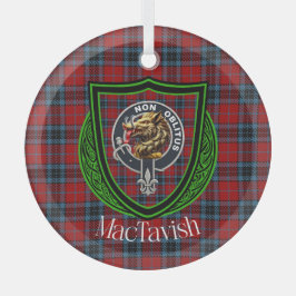 MacTavish Scottish Clan Tartan & Crest Julgransdekoration