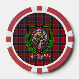 MacTavish Scottish Clan Tartan & Crest Poker Marker