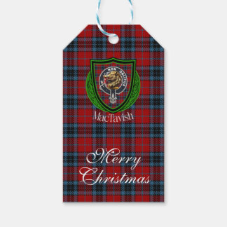 MacTavish Scottish Clan Tartan & Crest Presentetikett
