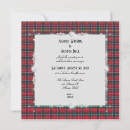 MacTavish Scottish Tartan Wedding bjudande Inbjudningar