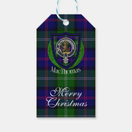 MacThomas Scottish Clan Tartan & Crest Presentetikett
