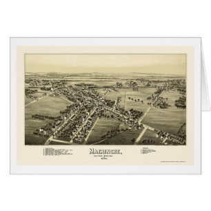 Macungie panorama- karta för PA - 1893 Hälsningskort