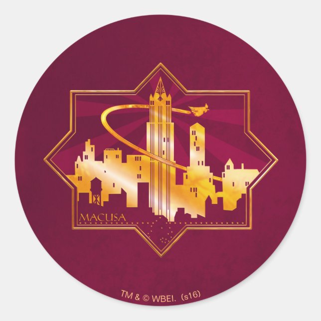 MACUSA™ Graphic Badge Runt Klistermärke (Framsida)