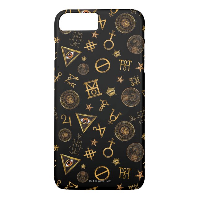 MACUSA™ Magic Symbols and Vapenskölds Mönster Case-Mate iPhone Skal (Baksida)