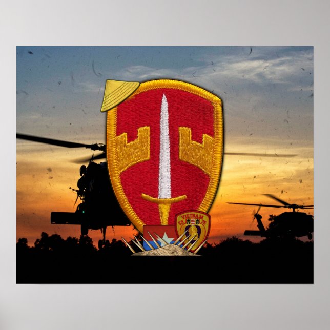 MACV:s militära rådgivare Vietnam Krig Patch Poster (Framsidan)