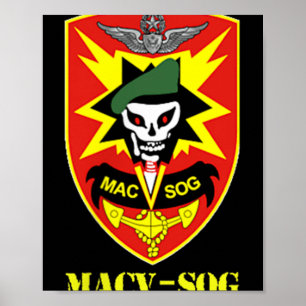 Macv-sog Army Unit Small Patch Fullt Vietnam Poster