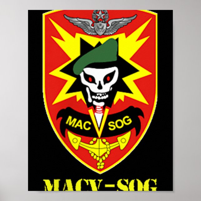 Macv-sog Army Unit Small Patch Fullt Vietnam Poster (Framsidan)