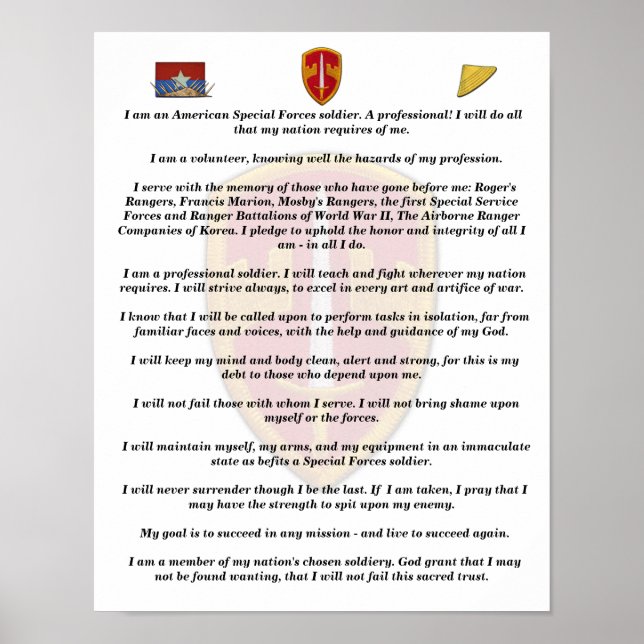 MACV SOG Vietnam Krig Veterans-veterinärer Poster (Framsidan)