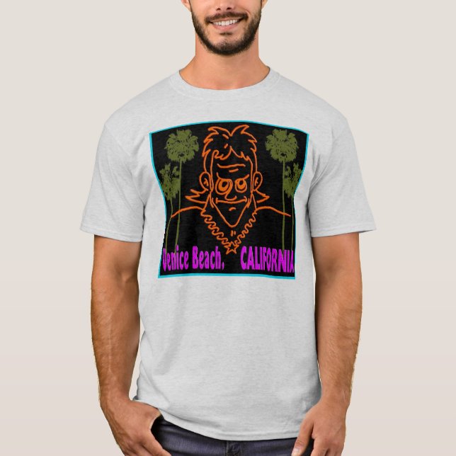 Macvy Venice Beach California T-shirt! T Shirt (Framsida)