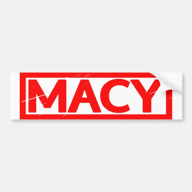 Macy Frimärke Bildekal (Framsidan)