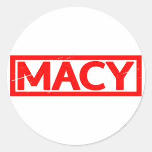 Macy Frimärke Runt Klistermärke