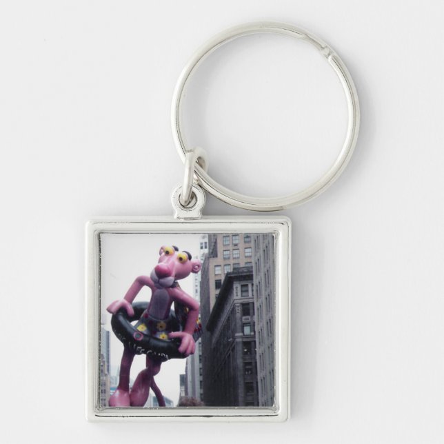 MACY S PARAD FYRKANTIG SILVERFÄRGAD NYCKELRING (Framsidan)