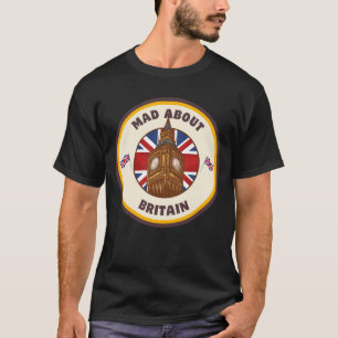 Mad about Britain Big Ben Mörk T Shirt