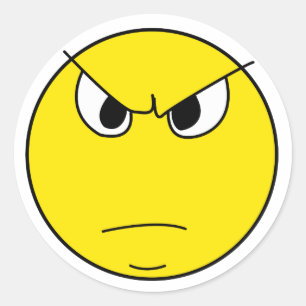 Mad Ansikte Runt Klistermärke