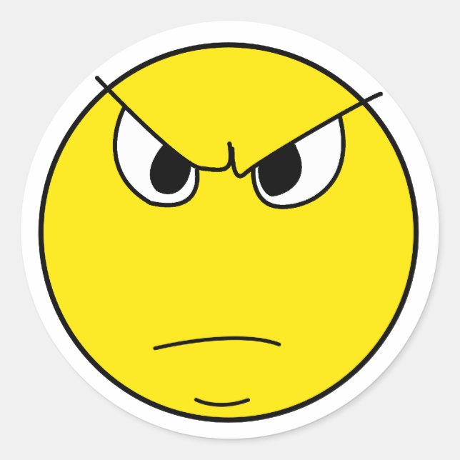 Mad Ansikte Runt Klistermärke (Framsida)