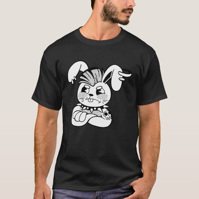 Mad Bunny Rabbit T Shirt (Framsida)