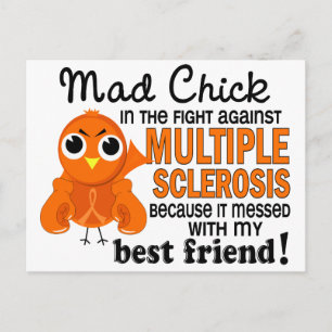 Mad Chick 2 Best Friend Många Sclerosis MS Vykort