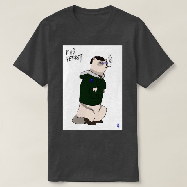 MAD FERRET indie animals T Shirt (Design framsida)