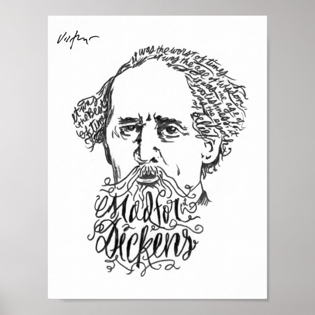 Mad for Dickens - James Victore Print Poster (Framsidan)