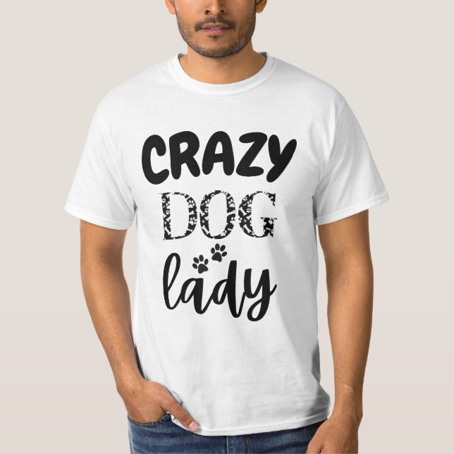 Mad for Mutts: Crazy Hund lustiga presentkort. T Shirt (Framsida)