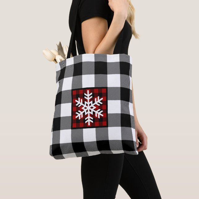 Mad for Play Snowflake Tote Bag Tygkasse (Närbild)