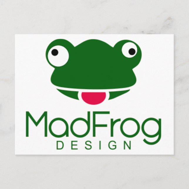 Mad Frog Design Vykort (Framsida)