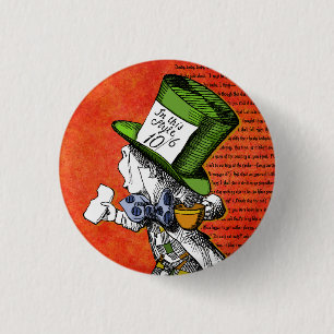 Mad Hatter {Alice i underlandet}-knapp Knapp