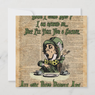 Mad Hatter,Alice i underlandet,Offert Vintage Art