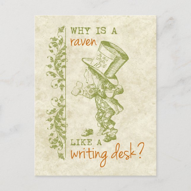 Mad Hatter, Alice i underlandet Vykort (Framsida)