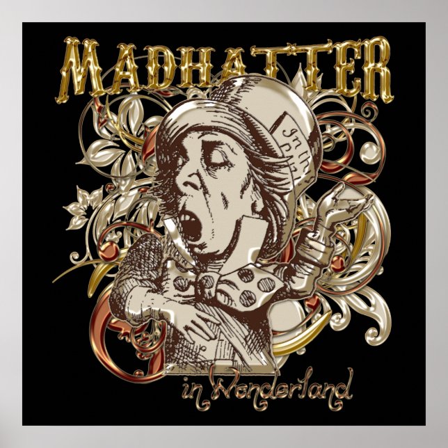 Mad Hatter Carnivale Stil (Guld version) Poster (Framsidan)