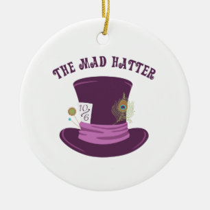 Mad Hatter Ceramic Ornament